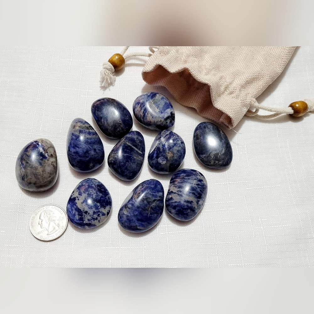 Sodalite Worry Free Stone, Blue Sodalite Pocket, Energy Healing Metaphysical